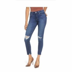 Paige Verdugo distressed skinny ankle jeans